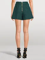 Tweed High-Waisted Shorts