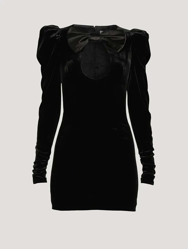 Keyhole Velvet Mini Dress