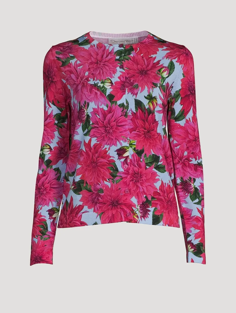 Cardigan Dahlia Print