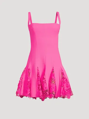 Mini Dress With Lace Inserts