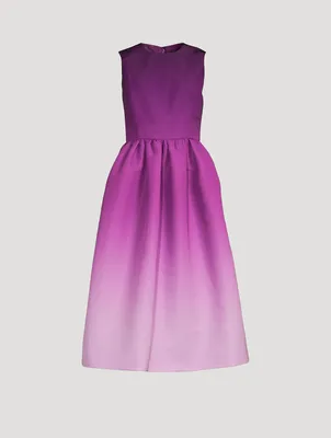 Ombré Faille Midi Dress