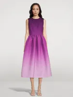 Ombré Faille Midi Dress