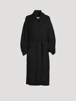 Felted Alpaca And Wool Wrap Coat