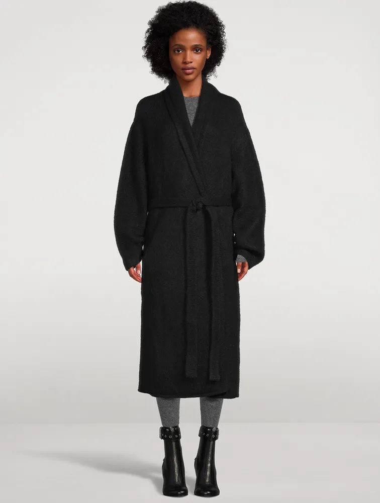Felted Alpaca And Wool Wrap Coat