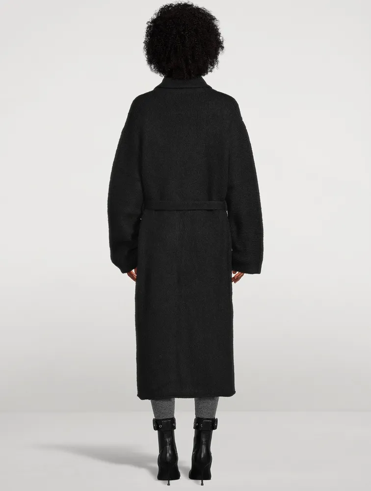 Felted Alpaca And Wool Wrap Coat