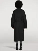 Felted Alpaca And Wool Wrap Coat