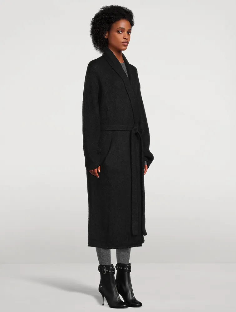 Felted Alpaca And Wool Wrap Coat