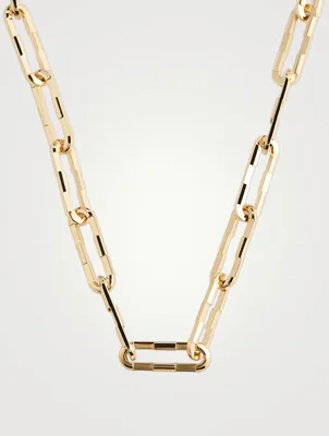 S Link To Love 18K Gold Necklace
