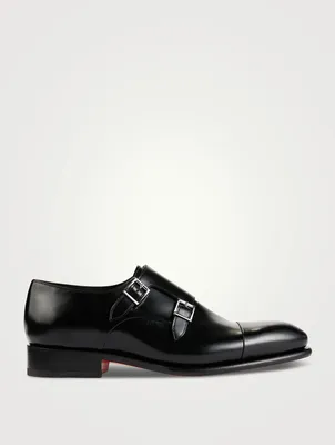 Carter Leather Monk Strap Shoes