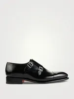 Carter Leather Monk Strap Shoes