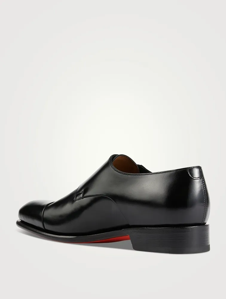 Carter Leather Monk Strap Shoes