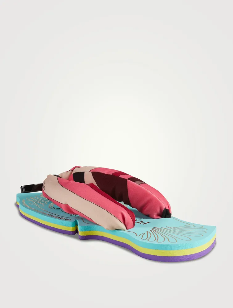 Thong Sandals Marmo Print