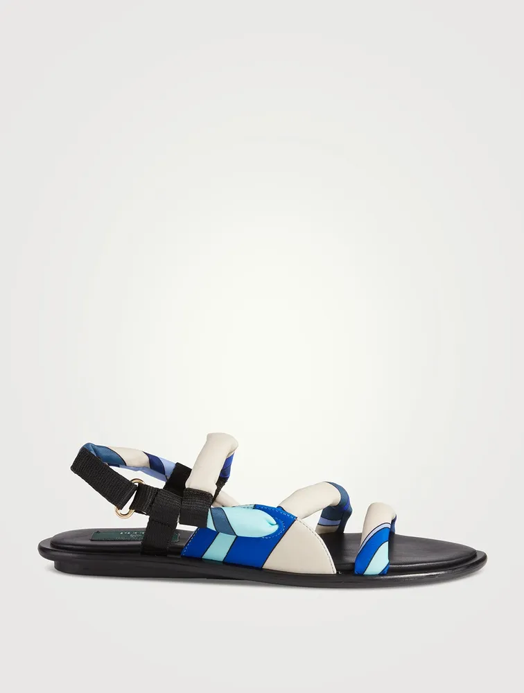 Slingback Sandals Marmo Print