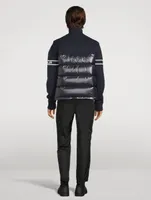 Wool-Blend Down Padded Cardigan