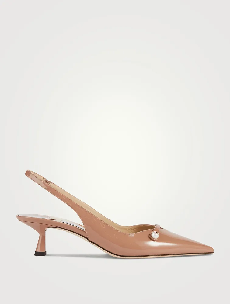 Amita Patent Leather Slingback Pumps