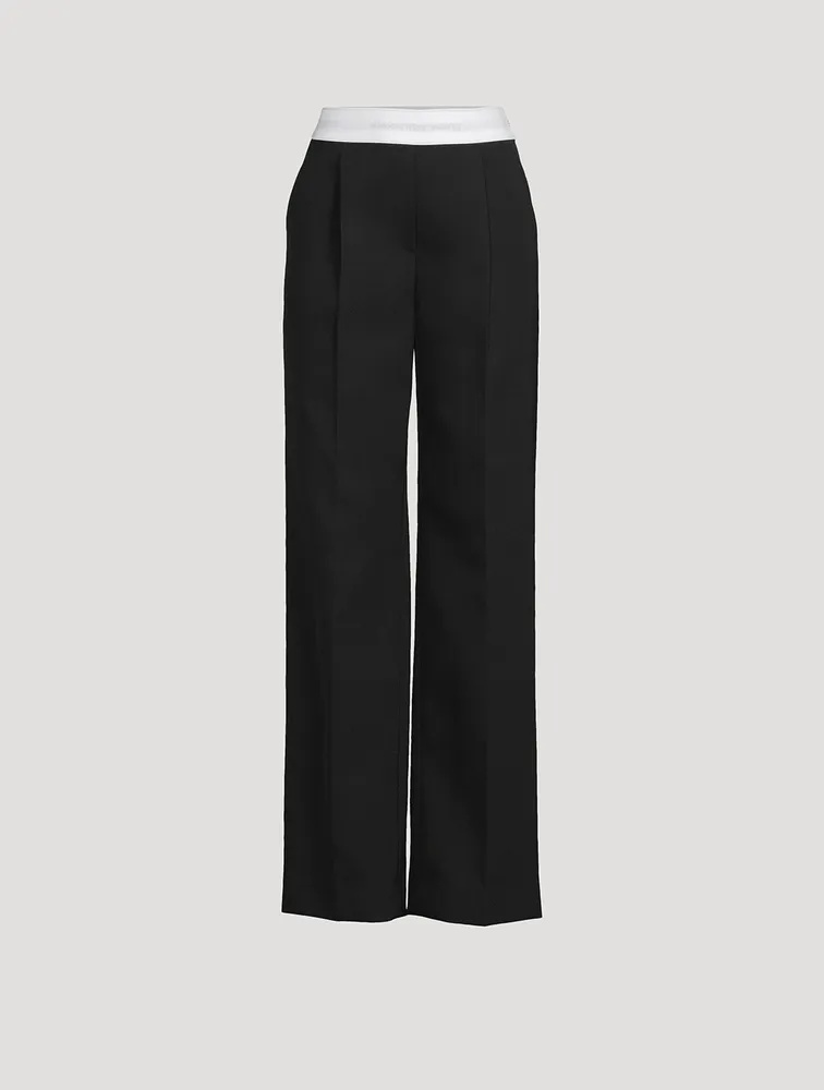 Logo-Elastic Straight-Leg Trousers