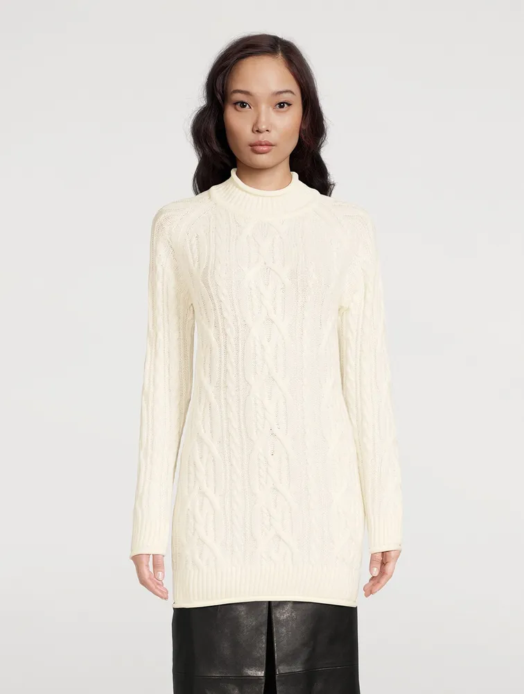 Layo Cable-Knit Cashmere Sweater Dress