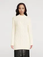 Layo Cable-Knit Cashmere Sweater Dress