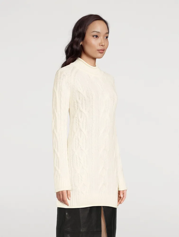 Layo Cable-Knit Cashmere Sweater Dress