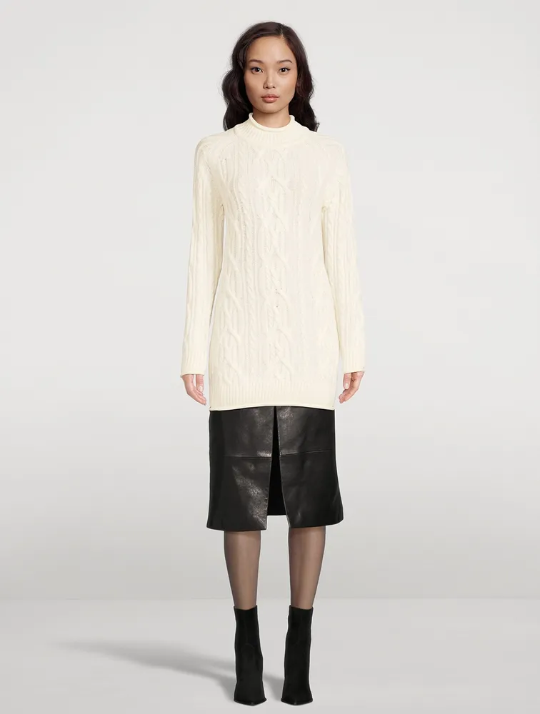 Layo Cable-Knit Cashmere Sweater Dress