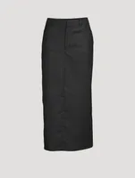 Vato Wool Midi Skirt Stripe Print