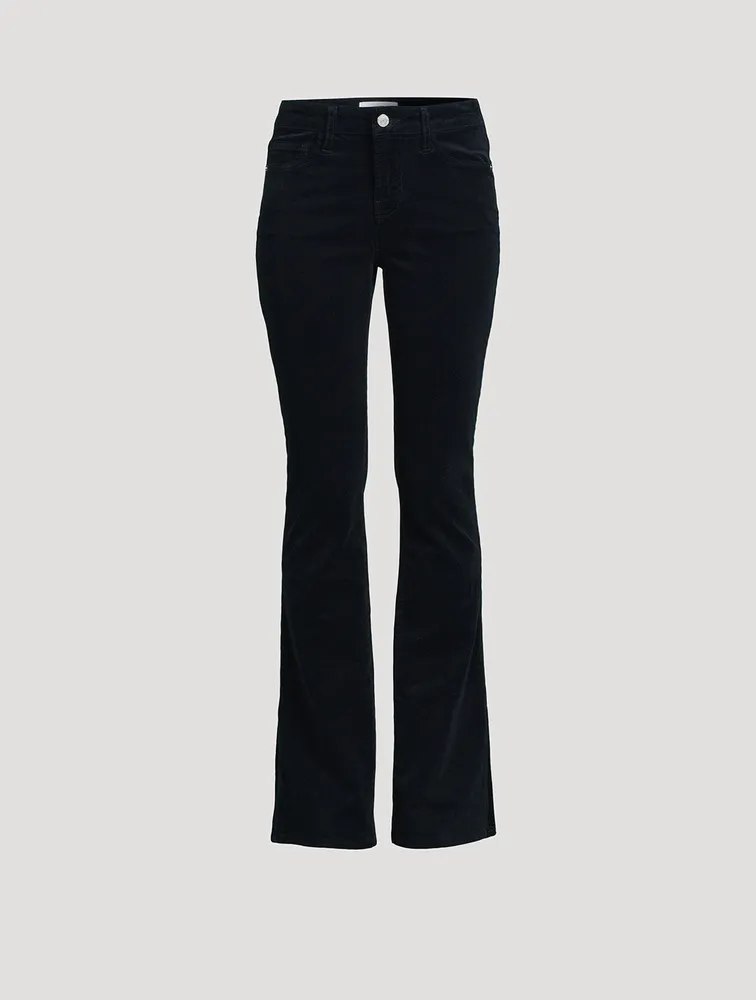 Le Mini Bootcut Corduroy Jeans With Slit