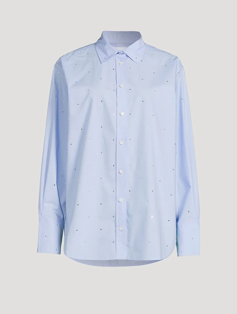 The Oversized Embellished Organic Cotton Shirt
