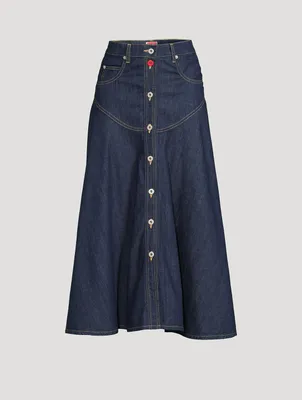 Denim Maxi Skirt