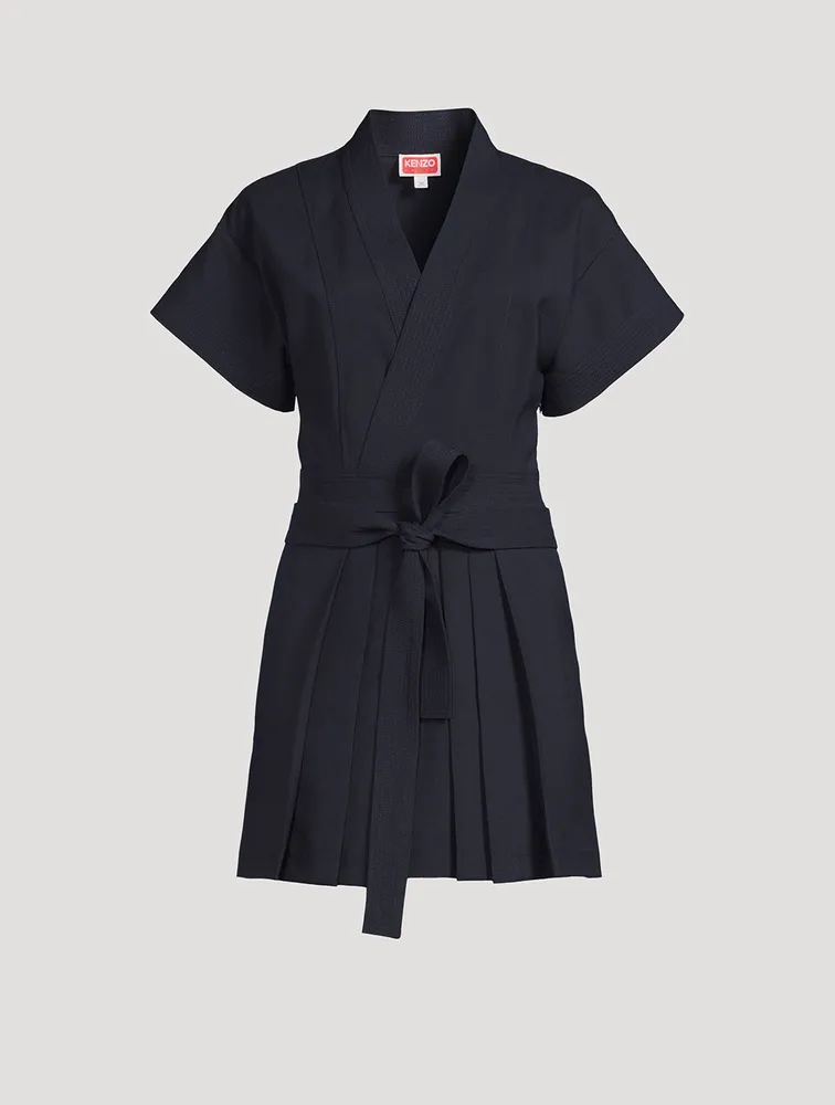 Virgin Wool Kimono Mini Dress
