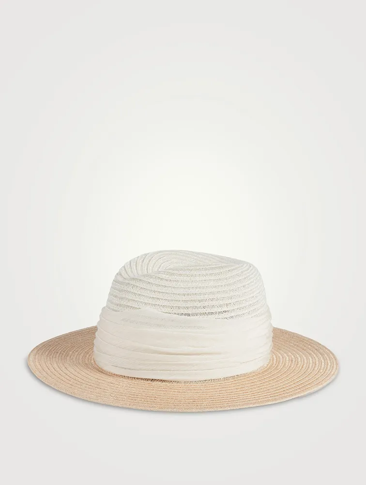 Courtney Two-Tone Straw Fedora