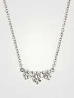Medium Trinity 18K White Gold Necklace With Diamonds