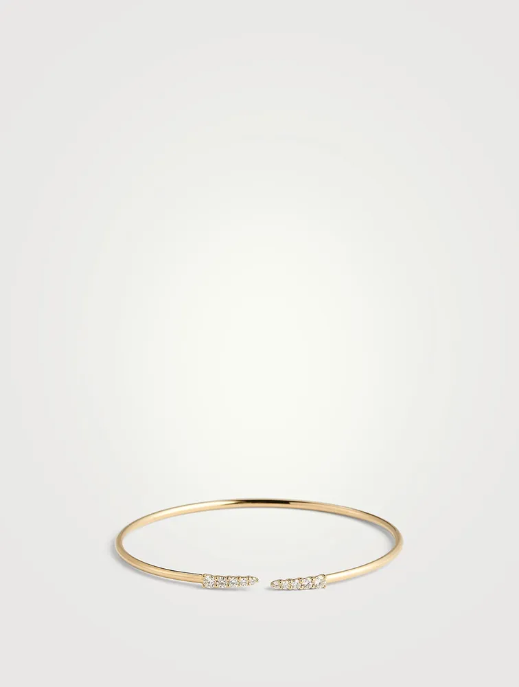 Identity 18K Gold Bangle Bracelet With Diamonds