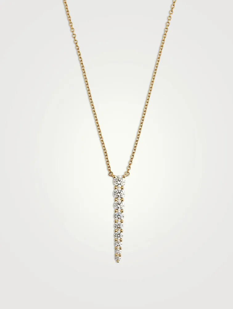 Large Identity 18K Gold Pendant Necklace