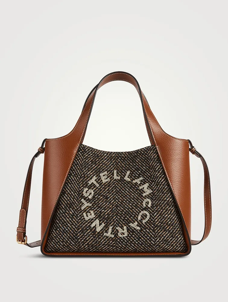 Stella Logo Herringbone Crossbody Tote Bag