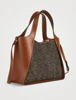 Stella Logo Herringbone Crossbody Tote Bag