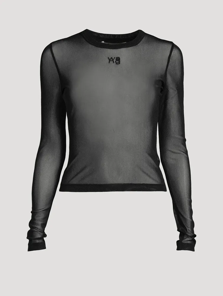 Long-Sleeve Mesh T-Shirt