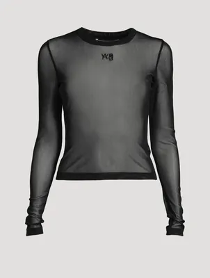 Long-Sleeve Mesh T-Shirt
