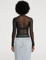 Long-Sleeve Mesh T-Shirt