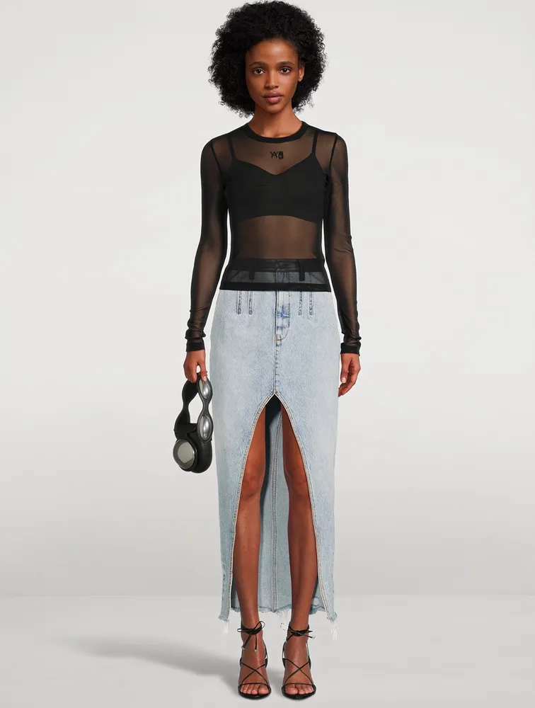 Long-Sleeve Mesh T-Shirt