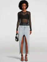 Long-Sleeve Mesh T-Shirt
