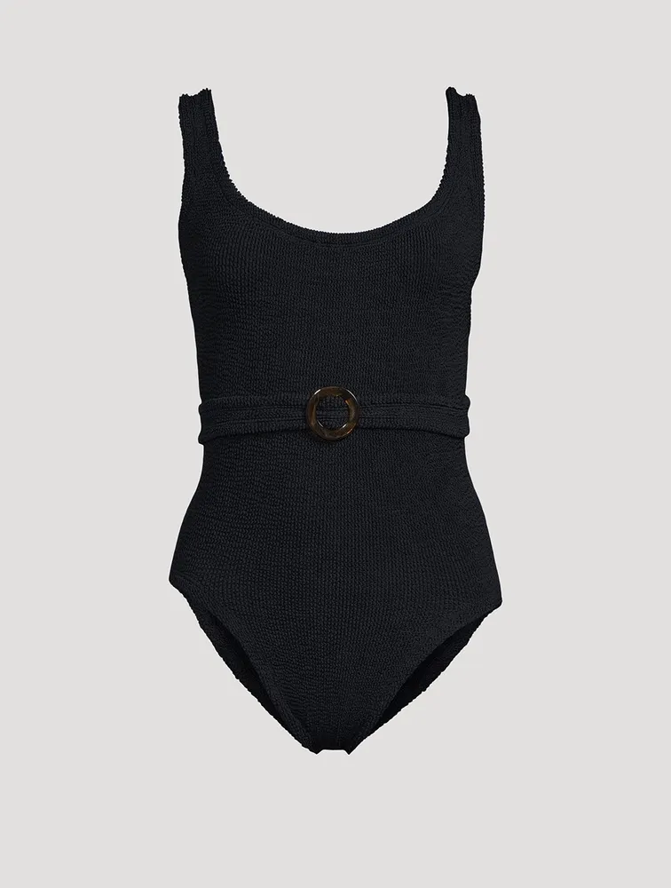 Solitaire Belted One-Piece Swimsuit