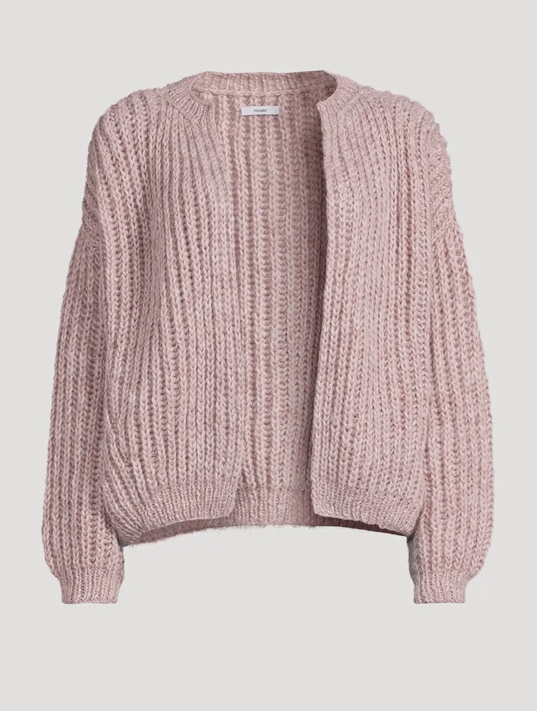 Alpaca-Blend Brioche Cardigan