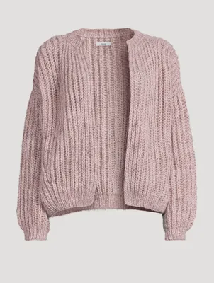 Alpaca-Blend Brioche Cardigan