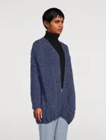 Superfine Curly Alpaca-Blend Cardigan