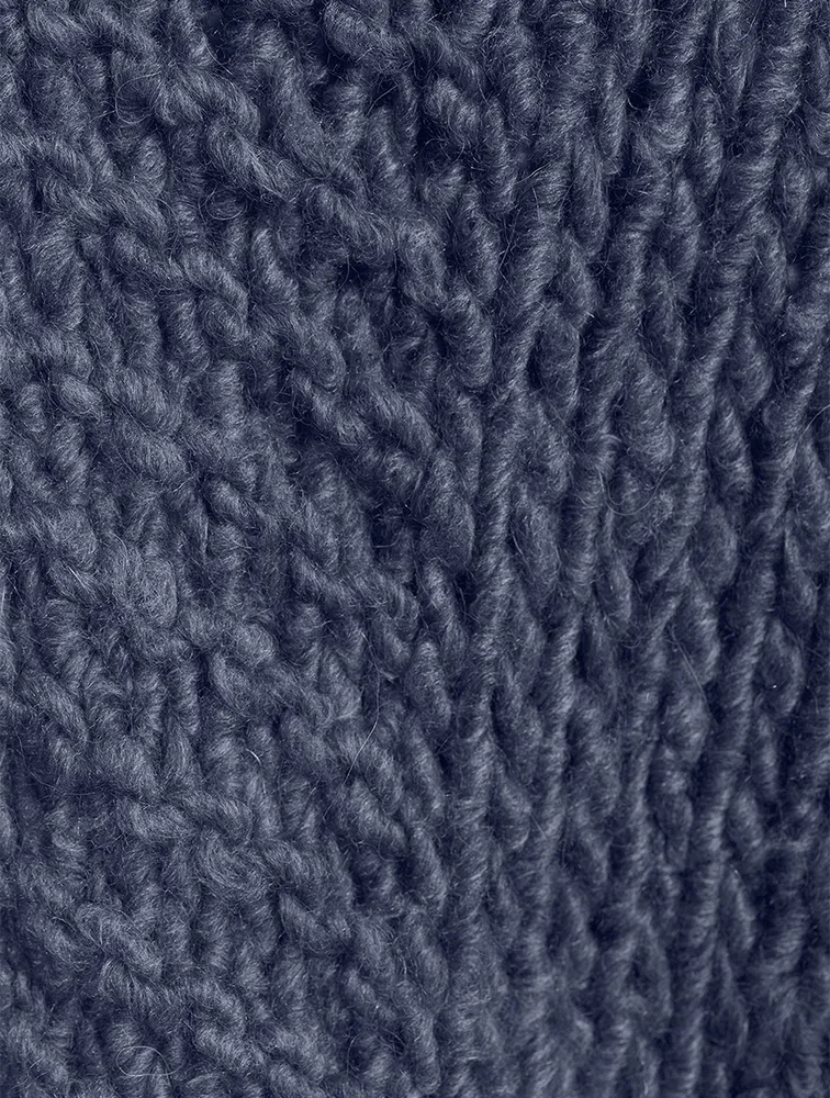 Superfine Curly Alpaca-Blend Cardigan