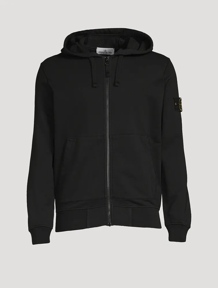 Garment-Dyed Cotton Fleece Zip Hoodie