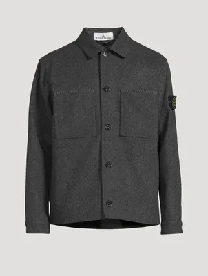 Wool-Blend Overshirt Jacket