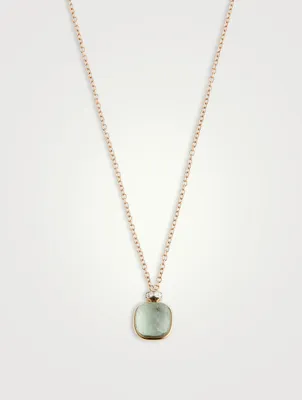 Nudo Pendant Necklace With Prasiolite And Diamonds