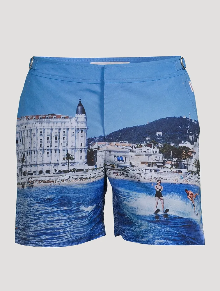 Bulldog Photographic Mid-Length Swim Shorts