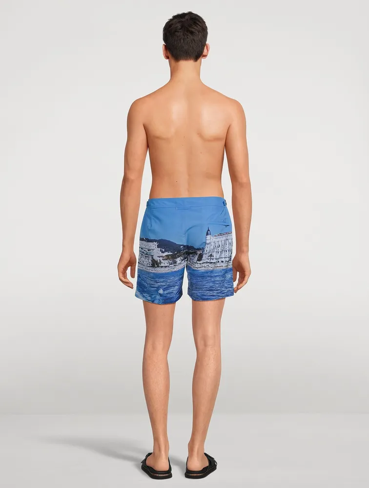 Bulldog Photographic Mid-Length Swim Shorts